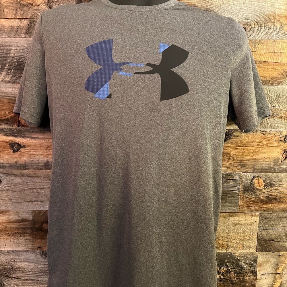 Under Armour Loose Heat Gear T-Shirt, Grey, Short Sleeve